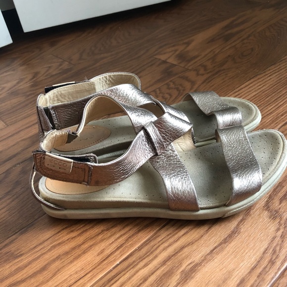 ecco gold sandals